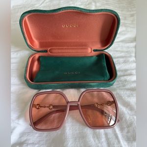 Gucci square frame retro sunglasses